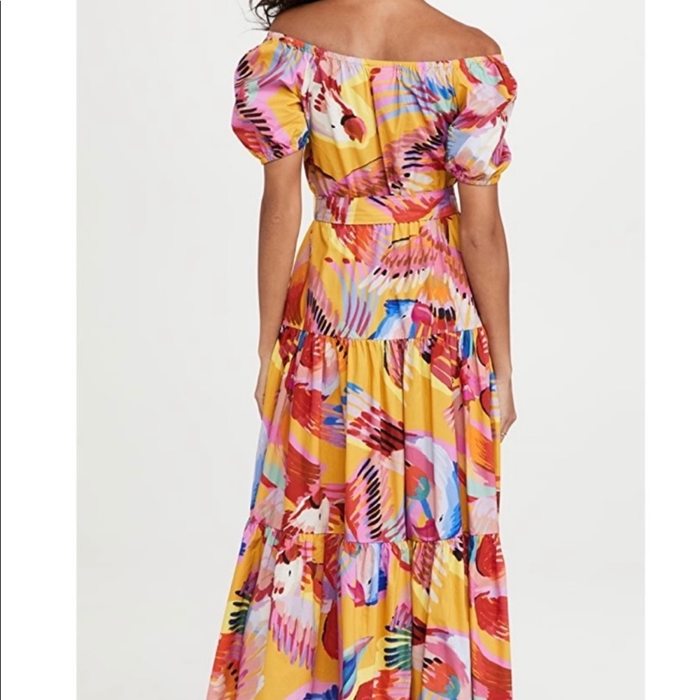 NWT farm rio Macaws neon maxi dress sz XS - Picture 3 of 4